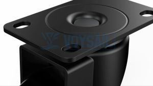 1.5 - 2 Inch Heavy Black Gold Brick Caster Wheel With Double Rolling Pearl Bearing Noise Reduction Wheels