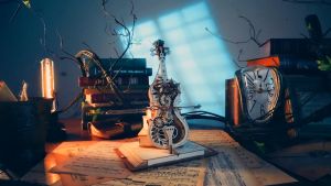 [Hoàn Tiền 10%]Hộp nhạc Robotime ROKR Magic Cello Đồ chơi xếp hình bằng gỗ 3D AMK63 | Magic Cello Mechanical Music Box 3D Wooden Puzzle