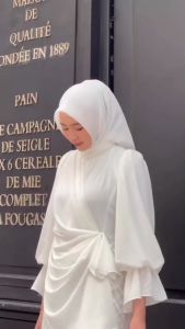 Aurora dress kondangan muslimah gamis malaysia simple elegant baju lebaran wanita muslim terbaru