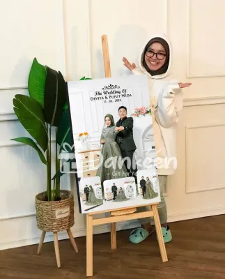 Cetak Foto Bingkai Prewedding Jumbo Ukuran Besar 75x50cm Gratis edit foto kolase