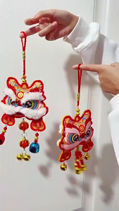 Dải Treo Trang Trí Tết Hình Đầu Lân Mèo Thần Tài Ông Thần Tài Chiêu Tài Hút Lộc May Mắn Decor Nhà Cửa Siêu Đẹp
