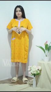 baju tidur wanita dewasa daster standart murah kekinian kancing 3 busui bahan kaos serian muda