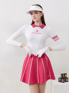 Golfist Womens Golf Tennis Knitted Skirt Set Slim Fit Top Bottoms Ensemble Spring Autumn Fashion Active Wear Sportswear
