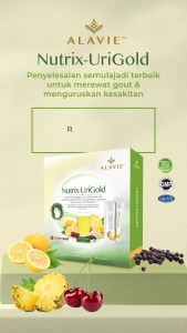 [Bundle of 6] Alavie Nutrix-UriGold 15s 天然消炎消肿抗尿酸痛风专用营养饮 *Gout Uric Acid Knee Pain Joint Supplements Inflammation*
