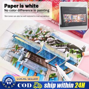 【Local delivery】 16K/A4 Sketch Pad Art Professional Sketchbook Special Paper For Marker Student Art Painting Watercolor Book Doodle Drawing Book Comic Paper School Supplies Pencil Drawing Notepad
