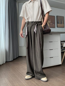 HUALUNDESIGN | Summer Thin Drapey Loose Wide Leg Casual Trousers