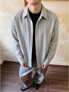 OUMULONG | Stripe Clean Slim Summer Shirt