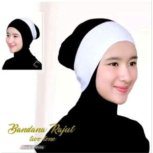 PREMIUM! INNER HIJAB CIPUT RAJUT MOTIF SALUR WARNA HITAM PUTIH BAHAN MIKROFIBER ELASTIS ANTI PUSING DALAMAN JILBAB WANITA KERUDUNG PEREMPUAN CEWE ADEM LEMBUT SEJUK TIDAK BUAT PUYENG KEPALA MURAH BISA UMUR ANAK-ANAK REMAJA DEWASA BANDANA BANDO 4 3 MIX 1 2