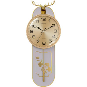 Compas | Modern Minimalist New Chinese Style Wooden Pendulum Wall Clock