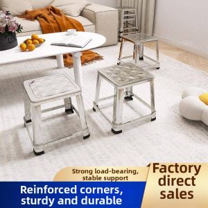 Foldable Stackable 304 Stainless Steel Square Stool
