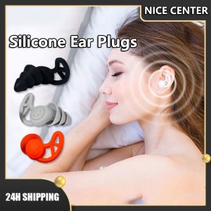 Silicone Sleeping Ear Plugs 3 layers Sound Insulation Ear Protection Earplugs Anti-Noise Plugs for Travel Silicone Soft Noise Reduction