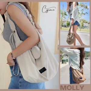 CGRACE NYLON SLING BAG / HANDBAG 2 IN 1 WOMEN BAG IPADD BOOK CAN FIX IN SOFT BANANA BAG