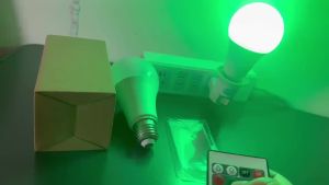 16 Colors RGB Bulb LED Multicolor Bulb E27 220V Household Lighting Dimmable 24 Key Remote Control Smart Lamp Atmosphere Light