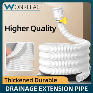 White Air Conditioner Drain Hose Water Guide Pipe Thickened Plastic Drainpipe Extension Pipe Corrugated Bathroom Accessories