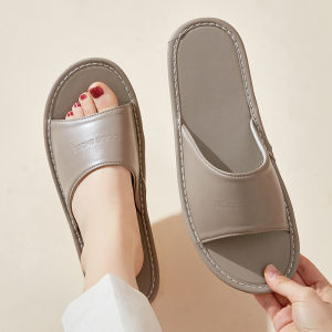 Dép Cao Cấp Phòng Làm Đẹp Văn Phòng Phòng Thử Đồ Khách Sạn Đế PVC Mùa Hè Thoáng Khí Chống Trượt Dép Lười