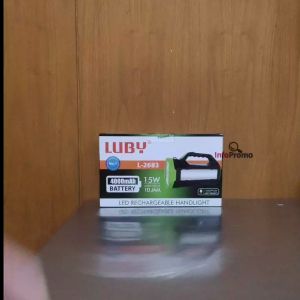 Senter Tangan Luby L-2683 LED 15 Watt Cahaya Putih Rechargeable 10 Jam