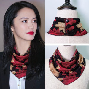 Korean Style Womens Neck Warmer Scarf Fashionable Fake Collar Triangular Scarf Versatile for All Ages Spring Autumn Winter