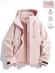 Jeep Outdoor Jacket Coat Female Fall and Winter 2024 New Arrival Small Outdoor Windproof Waterproof Three-in-One Mountaineering Clothing Female