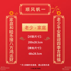 Classic Black Calligraphy Couplets Chinese New Year Decorations Double Happiness Words Home Rural Gate Gift Box Set