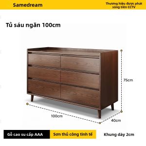 SAMEDREAM | Tủ Sáu Ngăn Gỗ Cứng Cho Phòng Khách Và Phòng Ngủ