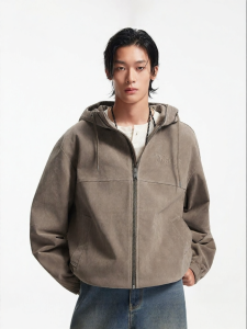 Jack Jones | Hooded Comfortable New Mens Leather Jacket