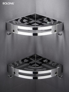 ROLONG | Wall-mounted No-drilling Bathroom Shelf 304 Stainless Steel