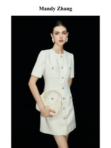 French Style White Elegant Fringe Dress