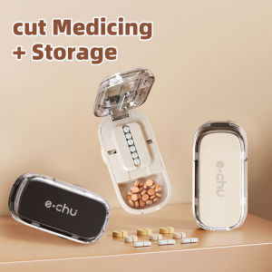 Tablet Divider Tablet Cutter with Storage Compartment for Small & Large Tablets & Multiple Pill Cutters for Travel & Pets Daily