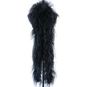 6PLY 2M Taro Purple Ostrich Feathers Boa Trim Shawl for Party Wedding Scarf Decor Clothes Sewing Fluffy Ostrich Plumes Accessory