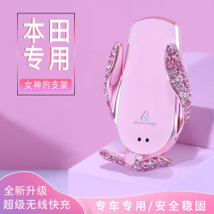 ที่วางโทรศัพท์ในรถยนต์แบบชาร์จไร้สายพิเศษของฮอนด้าโมเดิร์นลักชัวรีเมทัลเซนส์ยูนิเวอร์แซลเมาท์สำหรับแดชบอร์ดกระจกหน้ารถที่นั่งด้านหลัง