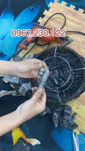 Cuộn dây lò xo thông tắc cống phi 16mm kèm đầu phụ kiện và nối máy khoan điện 18 mét và 21 mét