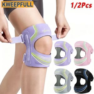 1/2PCS Patella Knee Strap with Silicone Pad Meniscus Protection Shock‑Absorbing Knee Support for Basketball Hiking Workout