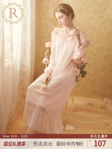 Rosetree Tay Dài Gợi Cảm Váy Ngủ Vintage Triều Đình Phong Cách Công Chúa Băng Ngọt Ngào Lụa Đồ Ngủ Đầm Dành Cho Thanh Niên Vào Mùa Thu