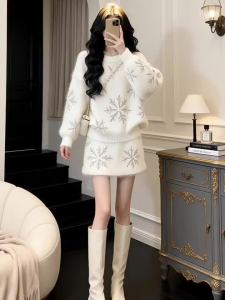 Ge·an·fei | Womens Fall Winter Knit Dress Set