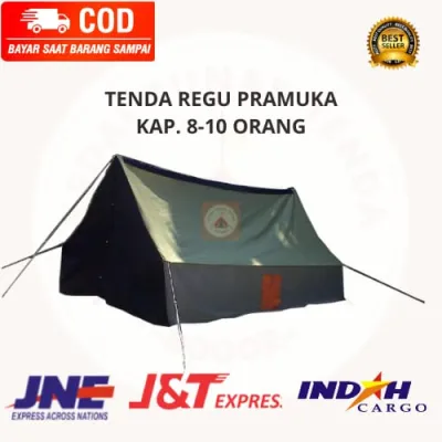 Tenda regu pramuka kap. 8-10 orang bahan waterproof anti air fullset