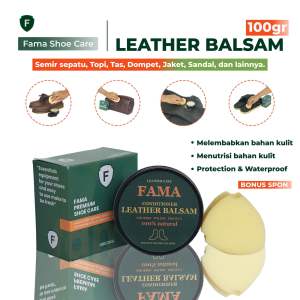 Fama Shoe Care - Leather Balsam 100gr - Bonus Spon - Leather Balm - Semir Sepatu - Fama Shoe Cleaner-Shoes Cleaner