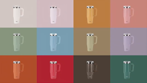 TYESO® Vacuum Insulated Tumbler Coffee Mug Leak Proof With handle/Straw Stainless Steel Water Bottle Keep Cold/Hot TS-8866/8868