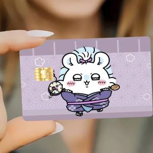 C-Chiikawa-ES Cute Cartoon Cover Credit Card Stickers Anime Image Print Canvas Manga Decor HD