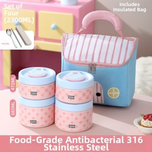 YOULUNMEI | Portable Thermal Insulated Lunch Box 24h