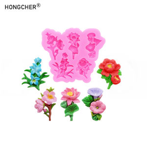Morning Glory Lily Lotus Peony Cherry Blossom Chrysanthemum Silicone Molds DIY Resin Accessories Drip Resin Molds
