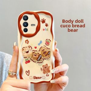 Applicable to Vivo V23 5G Phone Case Drop-Resistant V27 Protective Case Silicone V27e Air Cushion Stylish Creative V27pro Transparent Three-Dimensional Cartoon Little Doll Cute Trendy Female New