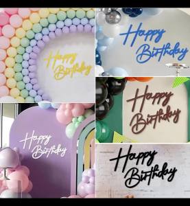 Happy Birthday Letter Mirror Wall Stickers Felt Birthday Party Decoration Background Wall Home Decor Party Supplies