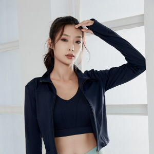 ชุดโยคะสำหรับตั้งครรภ์พร้อมซิปแขนยาว เสื้อชั้นในกระชับสัดส่วน กระชับสัดส่วน ขนาดใหญ่ เสื้อผ้าออกกำลังกาย ชุดออกกำลังกาย ฤดูใบไม้ร่วงและฤดูหนาว