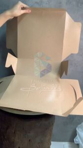 Box Nasi 25x25x10 kraft laminasi Isi 50 pcs dus nasi kotak box nasi kotak