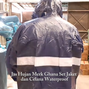 Jas Hujan Merk GHANA Set Jaket dan Celana Waterproof
