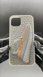 Case iPhone 3D Softcase Casing Timbul Warna Grey 11 12 13 14 Pro Max