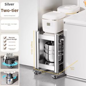 B&W | Stainless Steel Kitchen Narrow Storage Rack 20cm