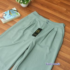 Jennie Knit Pants - Knit Cullote - Celana Kulot Wanita Rajut Panjang Highwaist Tebal Outfit Casual Korean Style