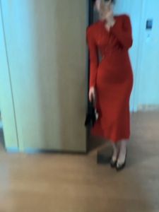 ZYHT EraVogue เดรสผู้หญิง เดรสสีแดง เดรสหางปลา เดรสผ้าฝ้าย เดรสทำงาน เดรสไฮโซ เดรสวินเทจ เดรสออกงาน เดรสปาร์ตี้ ชุดราตรี 80382