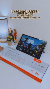 Cliptec RZK531 Dual Mode Rechargeable Wireless Multimedia Keyboard with Phone Slot (DualConn 2)